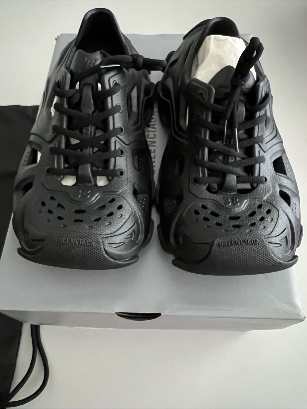 Balenciaga Black HD Lace Up Sneakers